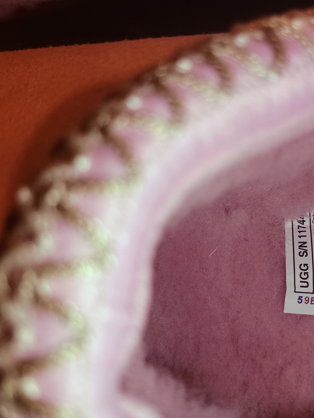 UGG Women's Pink Platform Slip-On Slippers with Trim Size 10 - Picture 4 of 5